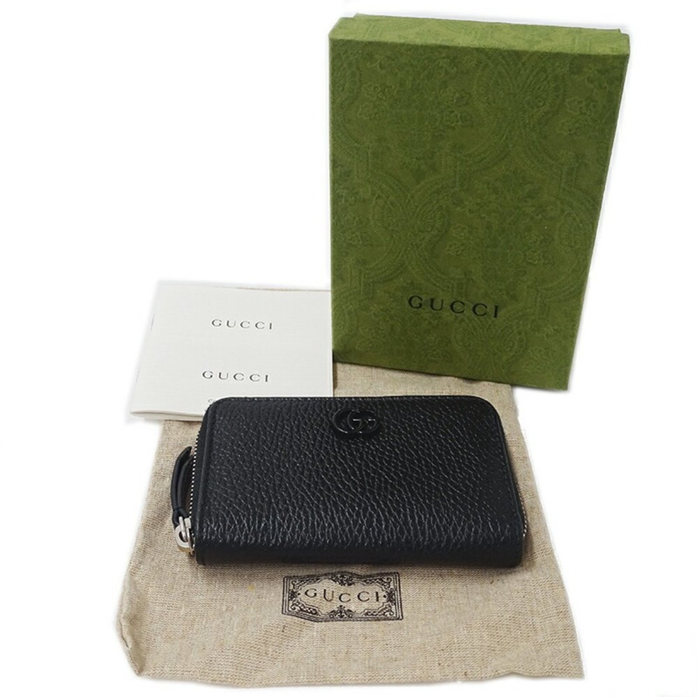 GUCCI Wallet Women's Men's Coin Case Petit Marmont Leather Double G Zip Aroun... - Picture 9 of 9